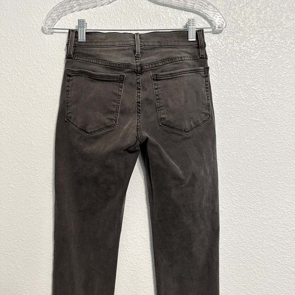 FRAME Denim Womens Size 23 Le Nouveau Straight Split Frey Hem Jeans Woodland - Picture 5 of 16